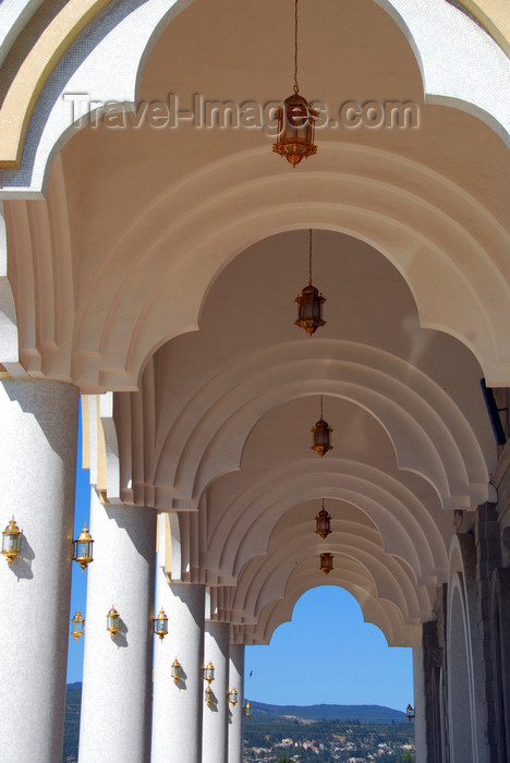 ethiopia54: Addis Ababa, Ethiopia: Bole Medhane Alem Cathedral - under the front porch - three-foiled cusped arches - photo by M.Torres - (c) Travel-Images.com - Stock Photography agency - Image Bank