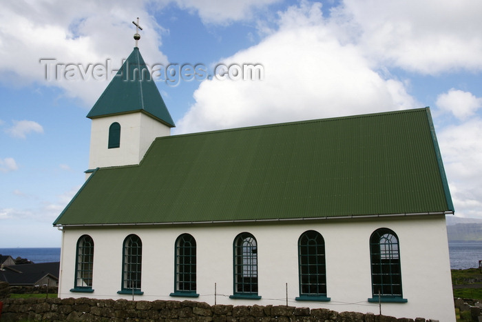 faeroe20: Gjógv village, Eysturoy island, Faroes: the first church to feature services in the Faroese language - built in 1929 - photo by A.Ferrari - (c) Travel-Images.com - Stock Photography agency - Image Bank