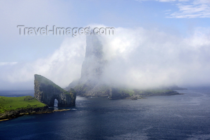 faeroe75: Vágar island, Faroes: Dranganir sea stacks and Tindholmur islet under a blanket of clouds - photo by A.Ferrari - (c) Travel-Images.com - Stock Photography agency - Image Bank