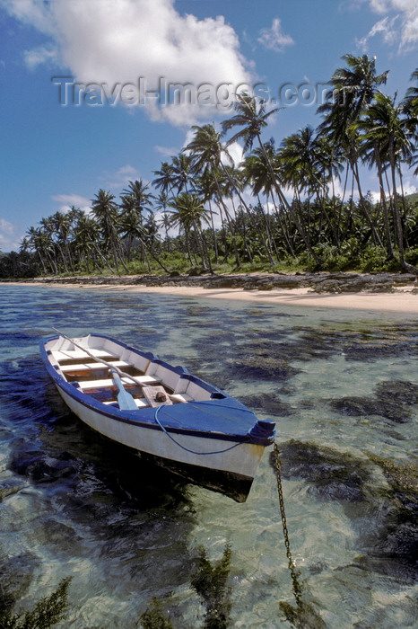 fiji7: Coral Coast, Viti Levu, Fiji: fishing boat, clear waters, white sand beach, palm trees, and tropical blue sky of the Coral Coast - photo by C.Lovell - (c) Travel-Images.com - Stock Photography agency - Image Bank