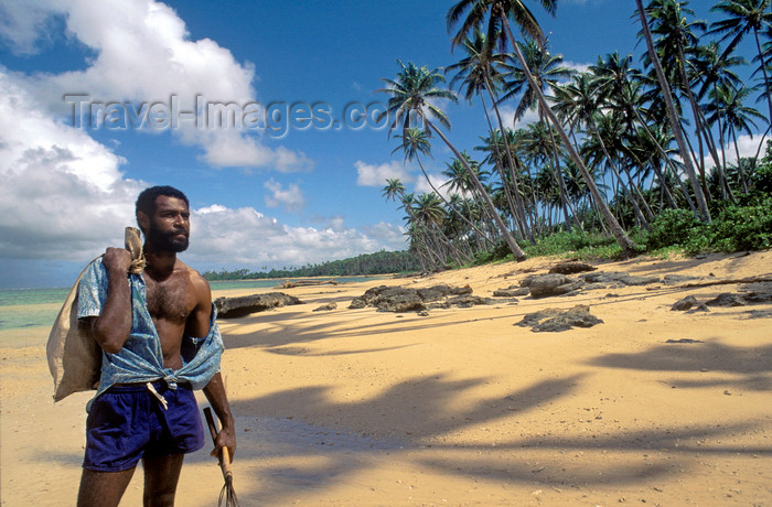 fiji9: Coral Coast, Viti Levu, Fiji: fisherman, coconut palms, white sand beach, and tropical palacio waters of the Coral Coast - photo by C.Lovell - (c) Travel-Images.com - Stock Photography agency - Image Bank