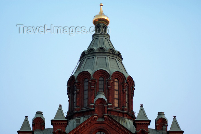 fin144: Finland - Helsinki, the red Orthodox church dome detail - photo by Juha Sompinmäki - (c) Travel-Images.com - Stock Photography agency - Image Bank