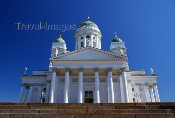 fin160: Helsinki, Finland: Lutheran Cathedral - hexastyle portico and green dome - Suurkirkko / Storkyrkan - photo by A.Ferrari - (c) Travel-Images.com - Stock Photography agency - Image Bank