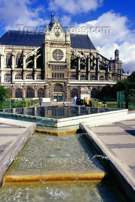 france1001: Paris, France: St. Eustace church - south façade with flying buttresses - late Gothic architecture - église Saint-Eustache - rue Montorgueil, 1er arrondissement - photo by K.Gapys - (c) Travel-Images.com - Stock Photography agency - Image Bank