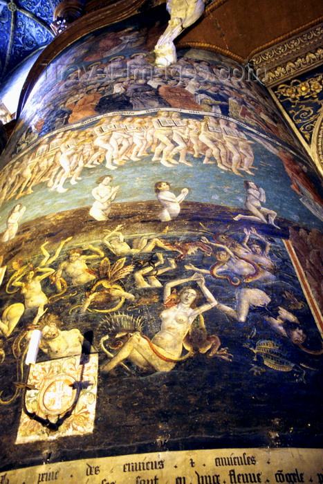 france1019: Albi, Tarn, Midi-Pyrénées, France: Albi Cathedral - fresco of the Last Judgement - Cathédrale Sainte-Cécile d'Albi - UNESCO World Heritage Site - photo by K.Gapys - (c) Travel-Images.com - Stock Photography agency - Image Bank