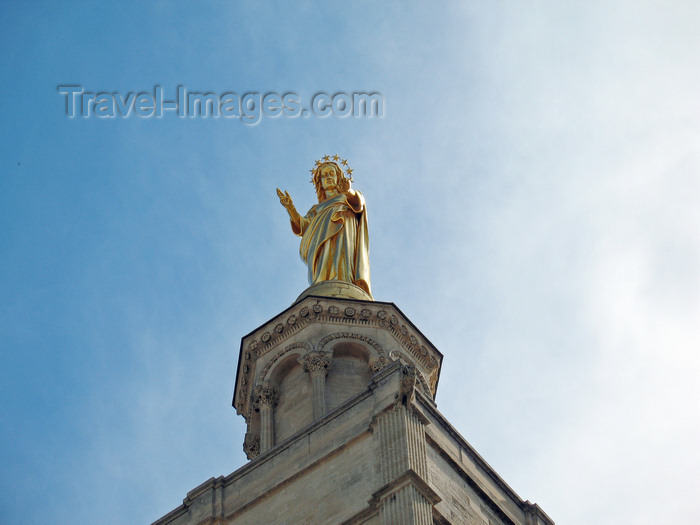 france1088: France - PACA - Vaucluse department - Avignon - Gilded Virgin, Palais des Papes - photo by D.Hicks - (c) Travel-Images.com - Stock Photography agency - Image Bank