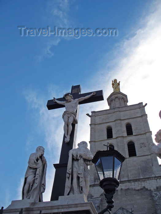 france1090: France - PACA - Vaucluse department - Avignon - Christ on the Cross - Palais des Papes - photo by D.Hicks - (c) Travel-Images.com - Stock Photography agency - Image Bank
