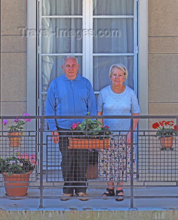 france1103: France - Le Havre (Seine-Maritime, Haute-Normandie): Retired Couple - balcony - photo by A.Bartel - (c) Travel-Images.com - Stock Photography agency - Image Bank