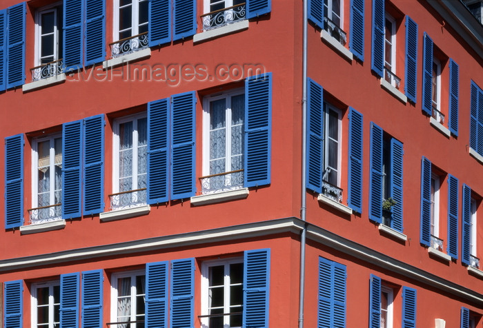 france1227: Le Havre, Seine-Maritime, Haute-Normandie, France: Apartments - windows with blue wood blinds - photo by A.Bartel - (c) Travel-Images.com - Stock Photography agency - Image Bank