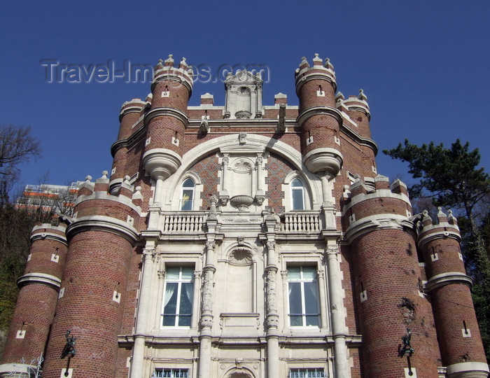 france1233: Le Havre, Seine-Maritime, Haute-Normandie, France: Chateau de Gadelles, Porte de Burgos, architec. H.Toutain, engineer G.Eiffel - turrets and crenellations - Rue Cochet - photo by A.Bartel - (c) Travel-Images.com - Stock Photography agency - Image Bank