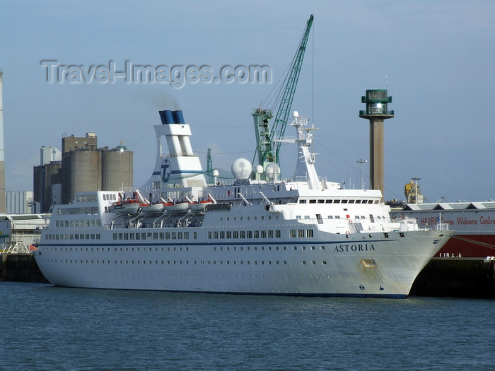 france1270: Le Havre, Seine-Maritime, Haute-Normandie, France: Cruise Ship Astoria and harbour silos - Normandy - photo by A.Bartel - (c) Travel-Images.com - Stock Photography agency - Image Bank