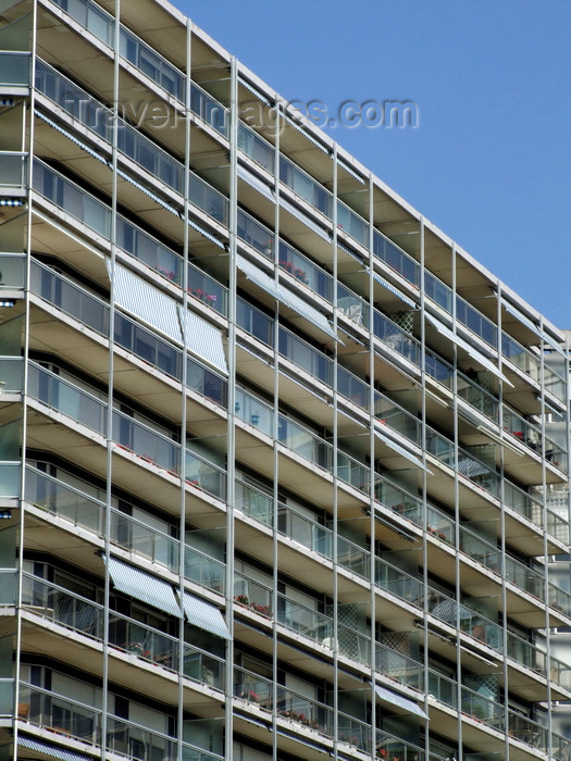 france1287: Le Havre, Seine-Maritime, Haute-Normandie, France: balconies - Residence de France, Apartments - Boulevard Clemenceau - photo by A.Bartel - (c) Travel-Images.com - Stock Photography agency - Image Bank