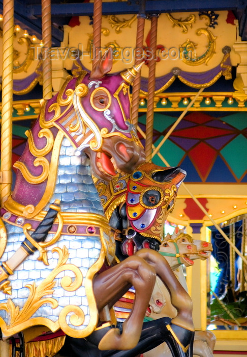 france129: Disneyland Paris, Chessy, Seine-et-Marne,  Île-de-France, France: unicorn on a carousel - Eurodisney - photo by H.Olarte - (c) Travel-Images.com - Stock Photography agency - Image Bank