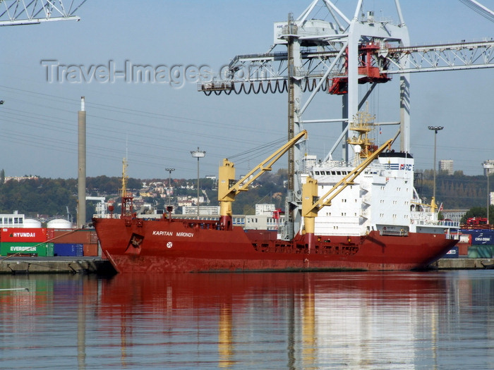 france1290: Le Havre, Seine-Maritime, Haute-Normandie, France: Kapitan Mironov Cargo Ship, Port - Normandy - photo by A.Bartel - (c) Travel-Images.com - Stock Photography agency - Image Bank