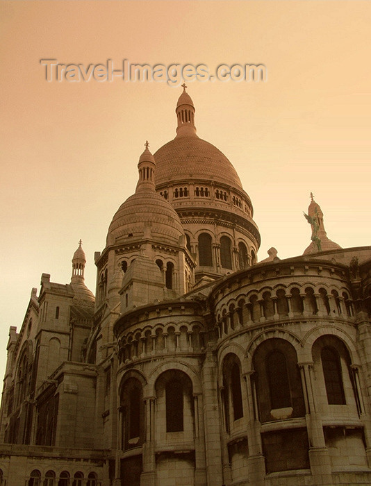 france132: France - Paris: Sacre-Coeur basilica - sepia - photo by K.White - (c) Travel-Images.com - Stock Photography agency - Image Bank