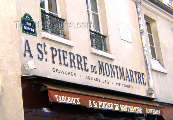 france133: France - Paris: St Pierre de Montmartre - art shop - photo by K.White - (c) Travel-Images.com - Stock Photography agency - Image Bank