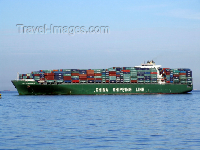 france1337: Le Havre, Seine-Maritime, Haute-Normandie, France: CSCL Long Beach - Container Ship, China Shipping - photo by A.Bartel - (c) Travel-Images.com - Stock Photography agency - Image Bank