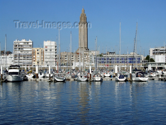 france1349: Le Havre, Seine-Maritime, Haute-Normandie, France: Sailing Harbour and Saint Josephs Church - Normandy - photo by A.Bartel - (c) Travel-Images.com - Stock Photography agency - Image Bank