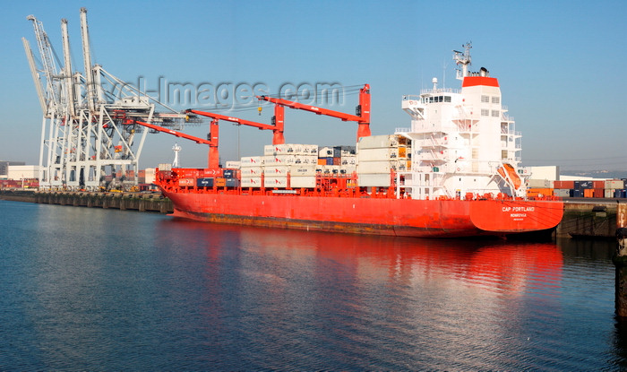 france1360: Le Havre, Seine-Maritime, Haute-Normandie, France: Cap Portland - Monrovia registered Container Ship, Port - Normandy - photo by A.Bartel - (c) Travel-Images.com - Stock Photography agency - Image Bank