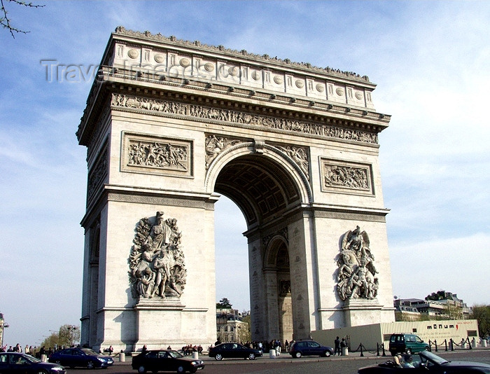 france137: France - Paris: Arc de Triomphe de l’Étoile - architect: Jean-François-Thérèse Chalgrin - photo by K.White - (c) Travel-Images.com - Stock Photography agency - Image Bank