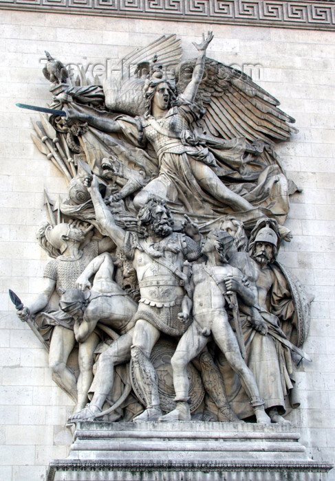 france140: Paris, France: Arc de Triomphe - the war heroes - bas-relief 'La Marseillaise - Le Départ de 1792' by François Rude - photo by K.White - (c) Travel-Images.com - Stock Photography agency - Image Bank