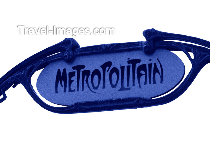 france157: France - Paris: Metropolitain sign, iconic symbol of Paris - Art Nouveau - underground entrance by Hector Guimard - Metro - subway - photo by K.White - (c) Travel-Images.com - Stock Photography agency - Image Bank