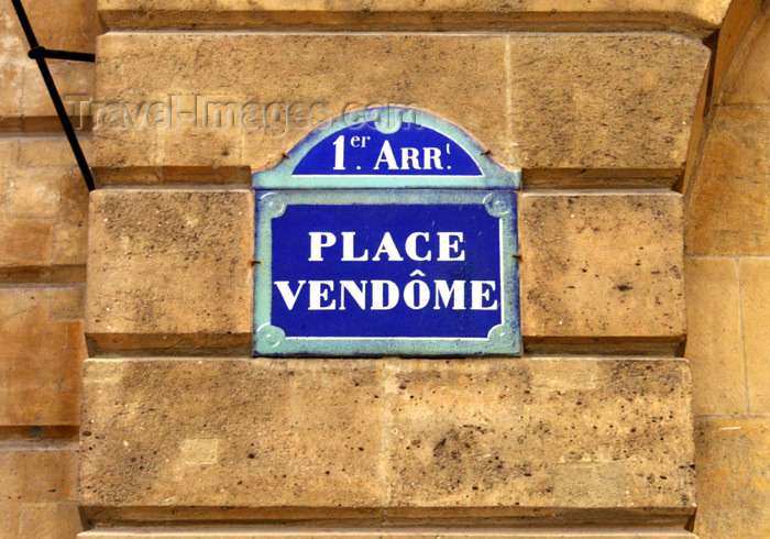 france158: France - Paris: Place Vendôme - the sign - 1er arrondissement - photo by K.White - (c) Travel-Images.com - Stock Photography agency - Image Bank