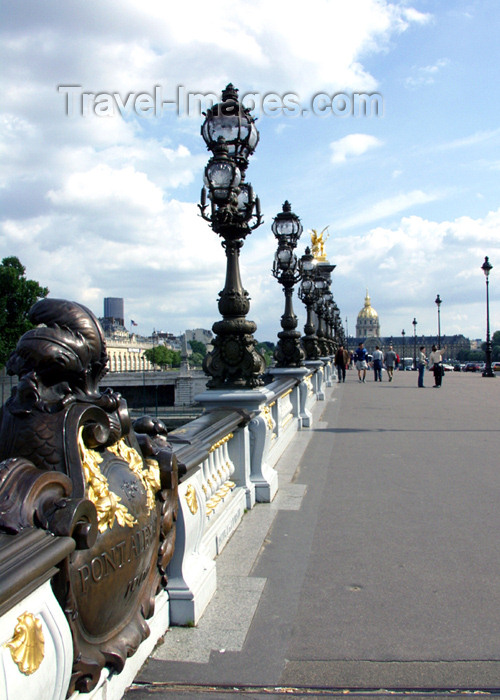 france160: France - Paris: on Pont Alexandre III - engineers Résal and Alby - photo by K.White - (c) Travel-Images.com - Stock Photography agency - Image Bank
