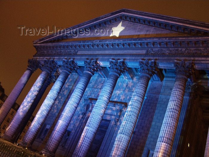 france162: France - Paris: Eglise de la Madeleine at night - Corinthian columns - Neo-Classical style - rive droite - nocturnal - photo by K.White - (c) Travel-Images.com - Stock Photography agency - Image Bank