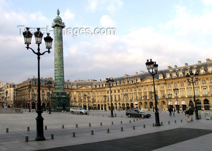 france163: France - Paris: Place Vendome - architect Jules Hardouin-Mansart - rive droite - photo by K.White - (c) Travel-Images.com - Stock Photography agency - Image Bank