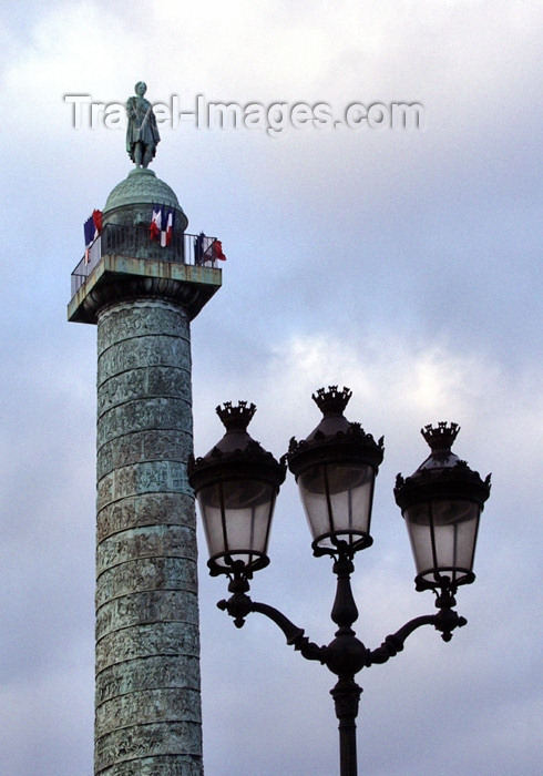 france164: France - Paris: Place Vendome - the emperor - statue of Napoleon - photo by K.White - (c) Travel-Images.com - Stock Photography agency - Image Bank