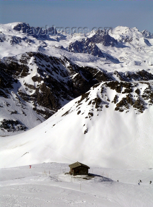 france298: France / Frankreich -Val d'Isère - Haute-Tarentaise - Tignes (Savoie): slopes (photo by R.Wallace) - (c) Travel-Images.com - Stock Photography agency - Image Bank