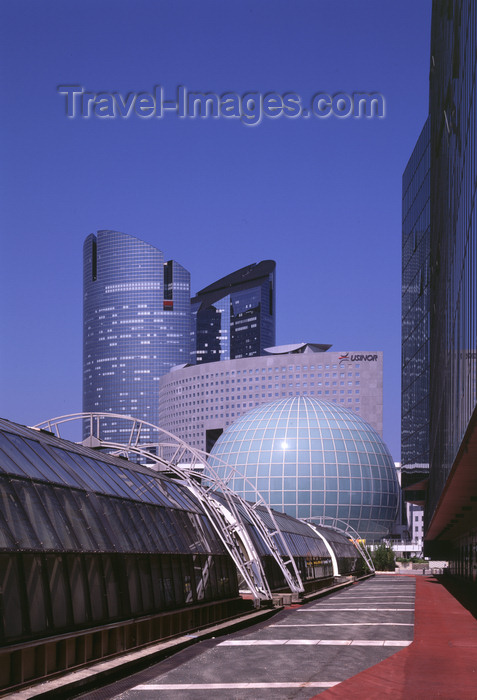 france469: Paris, France: La Défense - Dôme Imax, Tour Pacific and Tours Société Générale - photo by A.Bartel - (c) Travel-Images.com - Stock Photography agency - Image Bank