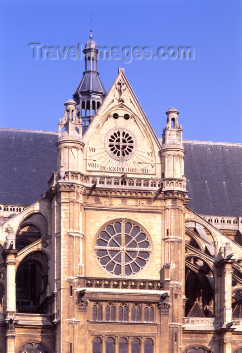 france472: Paris, France: sundial of St. Eustache church - Gothic architecture by Domenico da Cortona - rue Montorgueuil, Les Halles - Ier arrondissement - photo by A.Bartel - (c) Travel-Images.com - Stock Photography agency - Image Bank