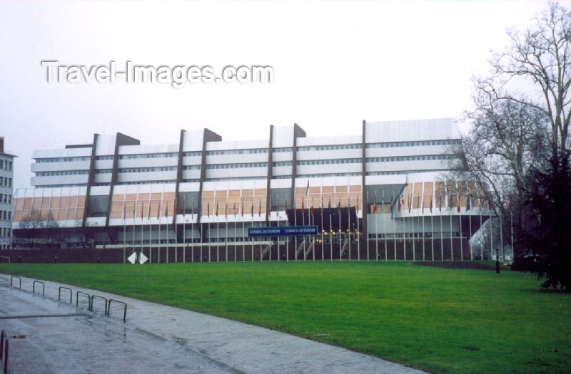 france58: France - Strasbourg (Bas-Rhin / Alsace) : Palace of Europe / Palais de l'Europe - seat of the Council of Europe - European District - architect Henry Bernard (photo by Miguel Torres) - (c) Travel-Images.com - Stock Photography agency - Image Bank