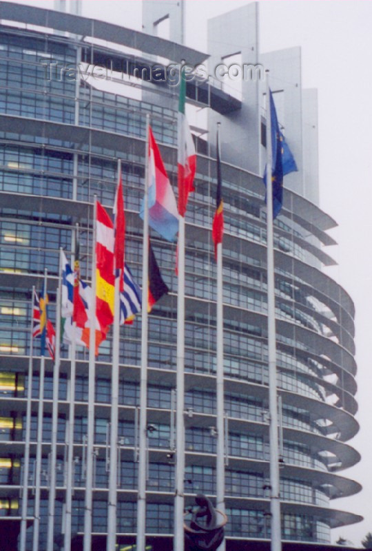 france59: France - Strasbourg / SXB (Bas-Rhin / Alsace) : Louise Weiss building - Seat of the European Parliament in Strasbourg - Wacken district - architects Architecture-Studio (photo by Miguel Torres) - (c) Travel-Images.com - Stock Photography agency - Image Bank