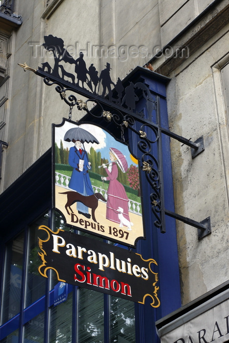 france959: Paris, France: 'Parapluies Simon' - umbrella shop, Boulevard Saint-Michel - 6e arrondissement - photo by A.Bartel - (c) Travel-Images.com - Stock Photography agency - Image Bank