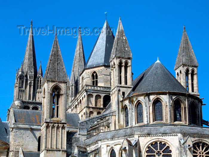 france963:  Caen, Calvados, Basse-Normandie, France: Abbey of Saint-Etienne, also known as Abbaye aux Hommes - apse and spires - founded by William the Conqueror - photo by A.Bartel - (c) Travel-Images.com - Stock Photography agency - Image Bank