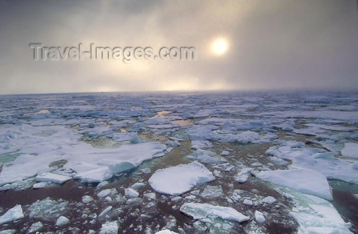 franz-josef50: Franz Josef Land Pack ice and low, diffuse sun from ship - Arkhangelsk Oblast, Northwestern Federal District, Russia - photo by Bill Cain - (c) Travel-Images.com - Stock Photography agency - Image Bank