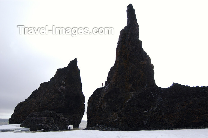 franz-josef87: Franz Josef Land Twin spires at Cape Tegethoff, Hall Island - Arkhangelsk Oblast, Northwestern Federal District, Russia - photo by Bill Cain - (c) Travel-Images.com - Stock Photography agency - Image Bank