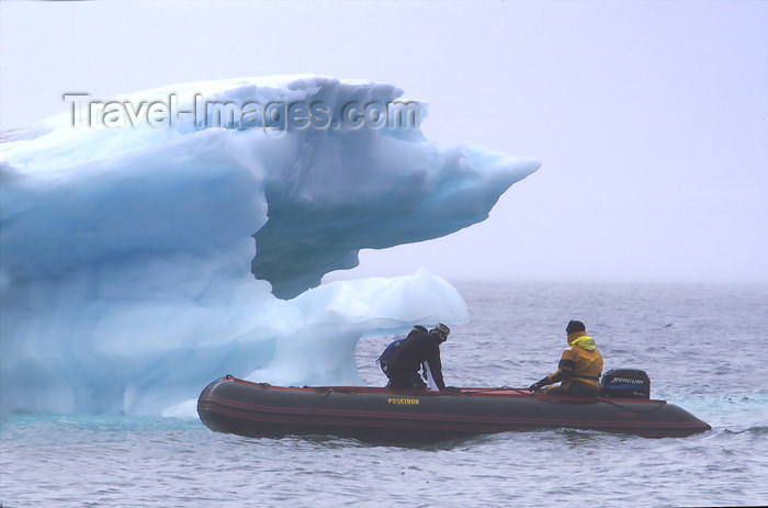 franz-josef93: Franz Josef Land Zodiac motoring around small iceberg, Jackson Island - Arkhangelsk Oblast, Northwestern Federal District, Russia - photo by Bill Cain - (c) Travel-Images.com - Stock Photography agency - Image Bank