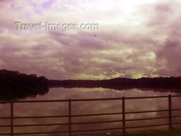 gabon13: Gabon - Woleu-Ntem province: River Woleu - seen from the bridge - road to Oyem - photo by B.Cloutier - (c) Travel-Images.com - Stock Photography agency - Image Bank