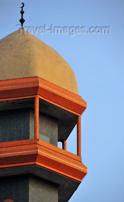 gabon36: Libreville, Estuaire Province, Gabon: gallery of the minaret of the Central Mosque - mosquée Centrale - Rue Ndende - photo by M.Torres - (c) Travel-Images.com - Stock Photography agency - Image Bank