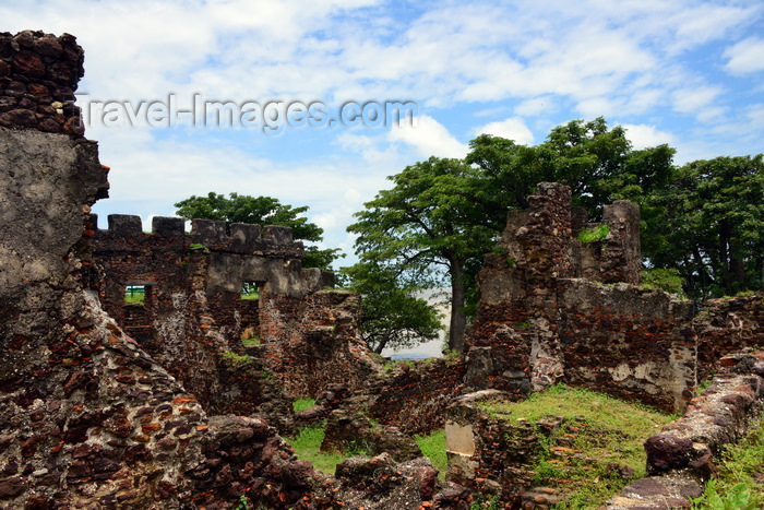 gambia100: James Island / Kunta Kinteh island, The Gambia: the remains of Fort James, part of which has already been lost to the River Gambia - UNESCO world heritage site - photo by M.Torres - (c) Travel-Images.com - Stock Photography agency - Image Bank
