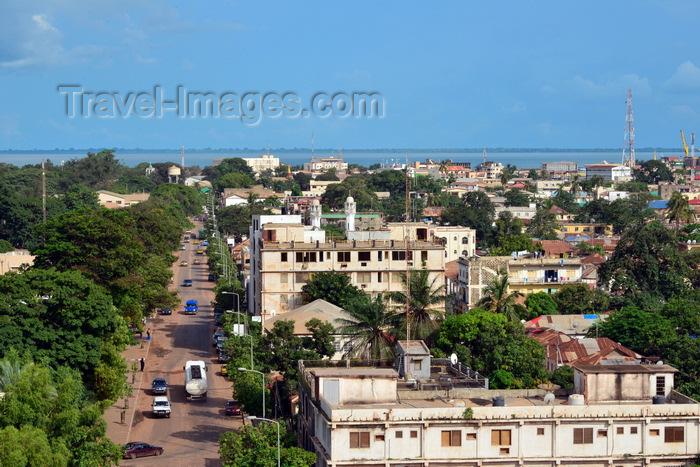 gambia51: Banjul, The Gambia: view over Independence drive and the skyline of downtown Banjul with the River Gambia as Background - photo by M.Torres - (c) Travel-Images.com - Stock Photography agency - Image Bank