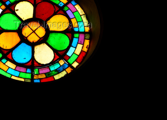 gambia9: Banjul, The Gambia: stained glass rose window of the Roman Catholic Cathedral of Our Lady of the Assumption - photo by M.Torres - (c) Travel-Images.com - Stock Photography agency - Image Bank