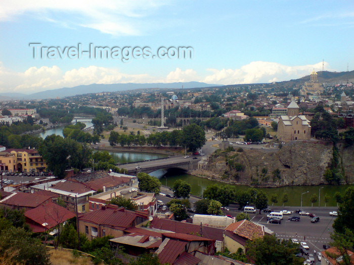 georgia123: Georgia - Tbilisi: view from Narikala fortress - the city and the Mtkvari river - photo by N.Mahmudova - (c) Travel-Images.com - Stock Photography agency - Image Bank