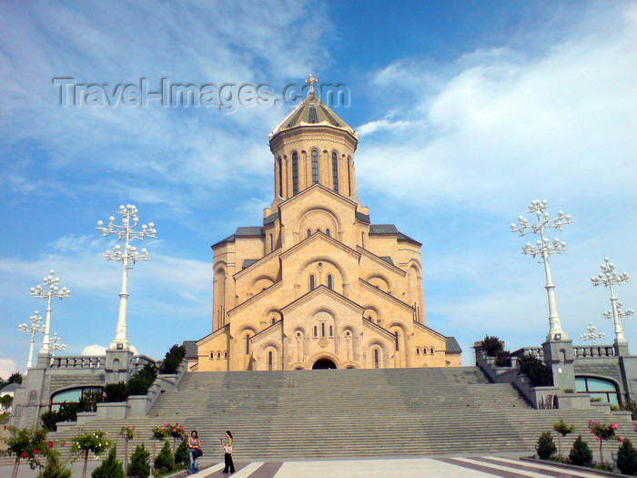 georgia136: Georgia - Tbilisi: arriving at Sameba Cathedral - photo by N.Mahmudova - (c) Travel-Images.com - Stock Photography agency - Image Bank