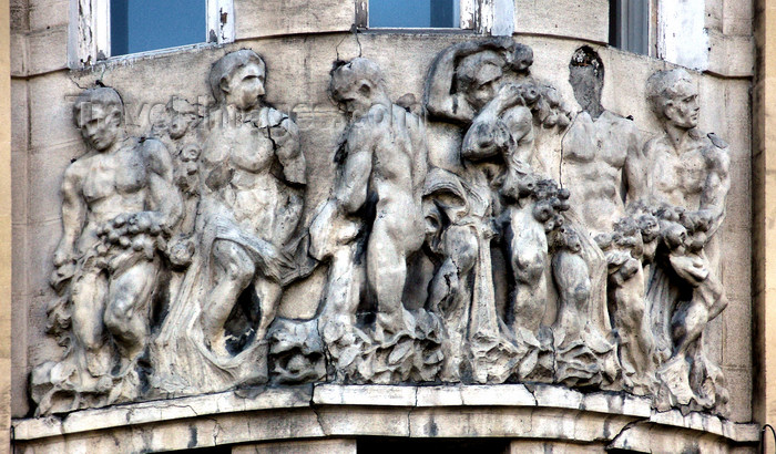 georgia165: Tbilisi, Georgia: Melik-Azaryantz' house - façade decoration - architecture - photo by N.Mahmudova - (c) Travel-Images.com - Stock Photography agency - Image Bank