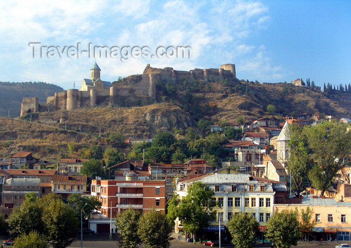 georgia172: Tbilisi, Georgia: Narikala fortress and its hill - photo by N.Mahmudova - (c) Travel-Images.com - Stock Photography agency - Image Bank